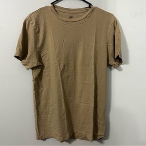 H&M Beige Men T-Shirt Size Small